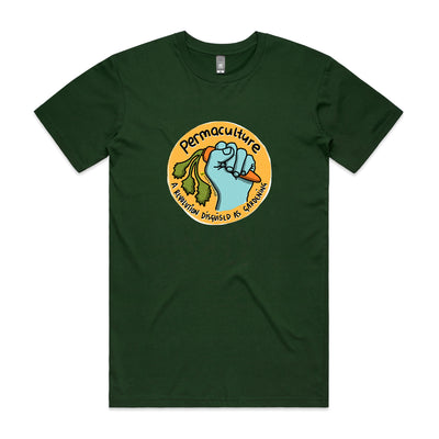 Permaculture Tee by Lonely Kids Club. All clothing from our T-shirts to our shorts and hoodies are ethically made, and printed packed and shipped from Sydney.