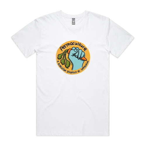 Permaculture Tee by Lonely Kids Club. All clothing from our T-shirts to our shorts and hoodies are ethically made, and printed packed and shipped from Sydney.