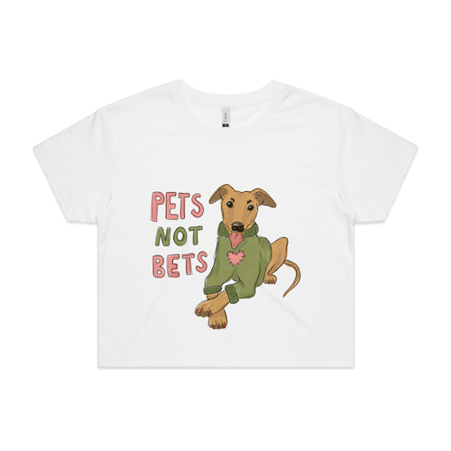 Pets Not Bets Tee by Lonely Kids Club. All clothing from our T-shirts to our shorts and hoodies are ethically made, and printed packed and shipped from Sydney.