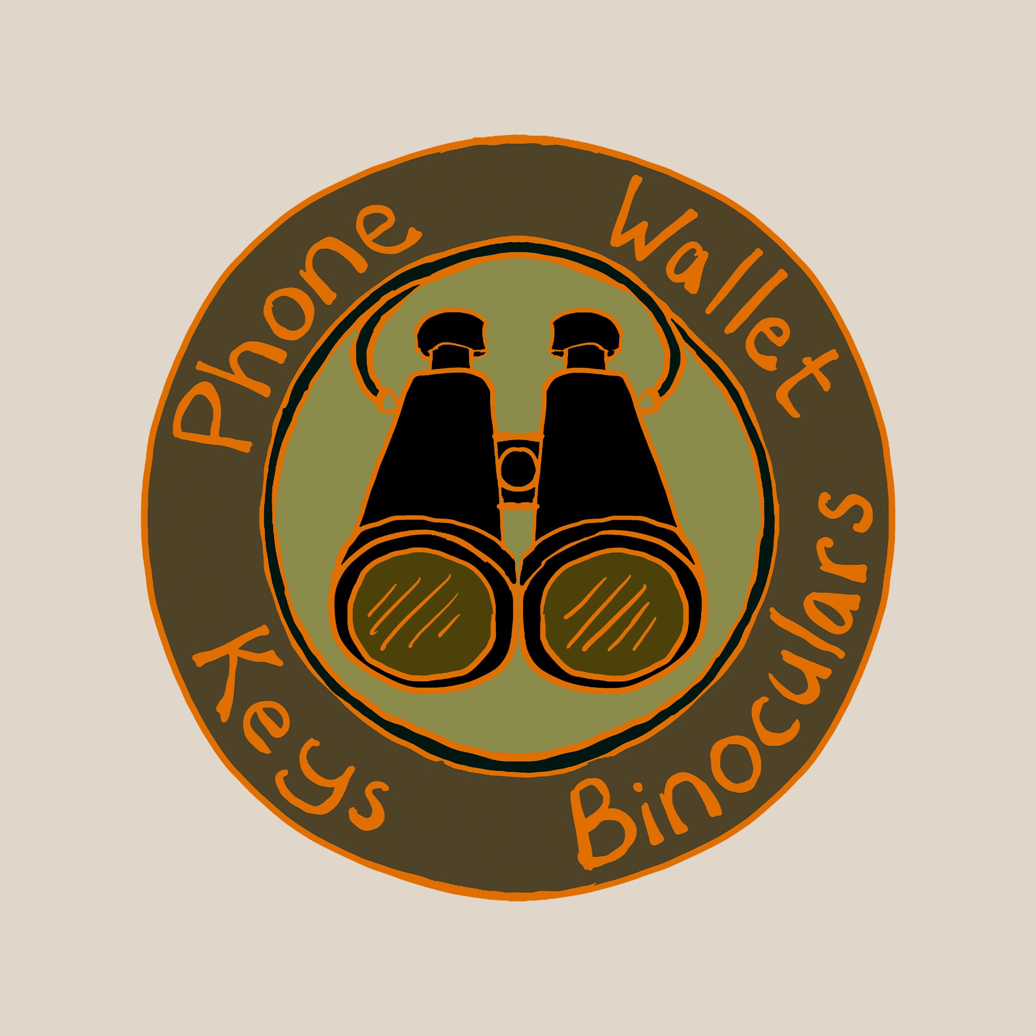 Phone Wallet Keys Binoculars Tee