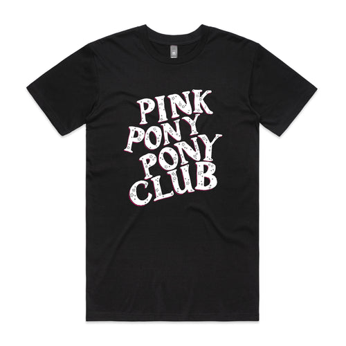 Pink Pony Pony Club Tee by Lonely Kids Club. All clothing from our T-shirts to our shorts and hoodies are ethically made, and printed packed and shipped from Sydney.