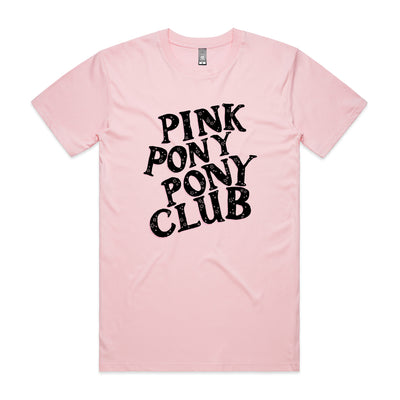 Pink Pony Pony Club Tee by Lonely Kids Club. All clothing from our T-shirts to our shorts and hoodies are ethically made, and printed packed and shipped from Sydney.