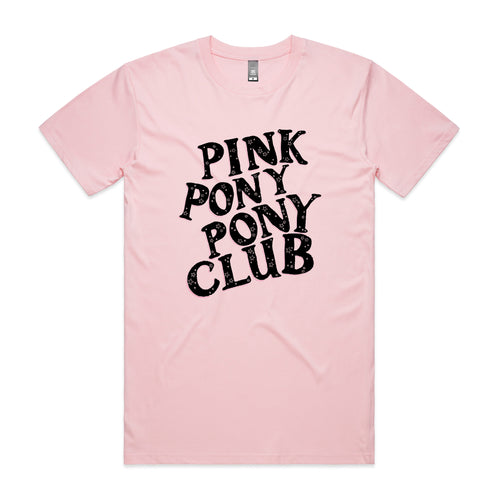Pink Pony Pony Club Tee by Lonely Kids Club. All clothing from our T-shirts to our shorts and hoodies are ethically made, and printed packed and shipped from Sydney.