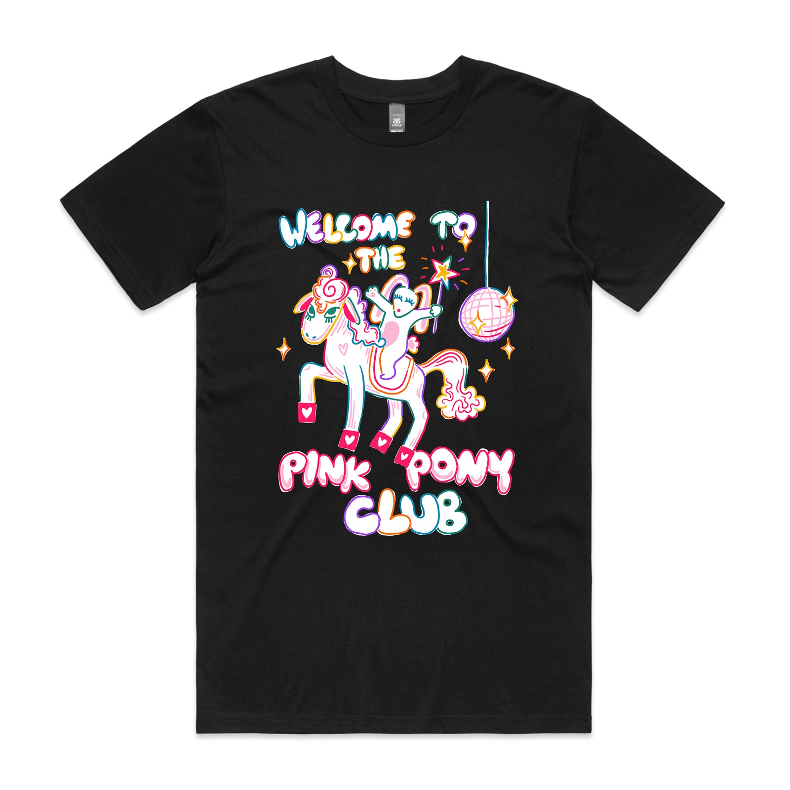 Pink Pony Club T-Shirt Inspired by Chappell Roan and sustainably printed in Sydney.