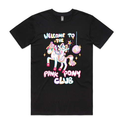Pink Pony Club T-Shirt Inspired by Chappell Roan and sustainably printed in Sydney.