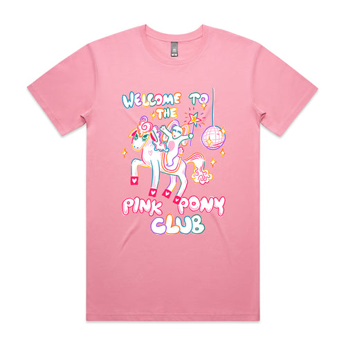 Pink Pony Club T-Shirt Inspired by Chappell Roan and sustainably printed in Sydney.