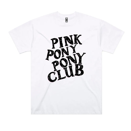 Pink Pony Pony Club Oversized Tee by Lonely Kids Club. All clothing from our T-shirts to our shorts and hoodies are ethically made, and printed packed and shipped from Sydney.