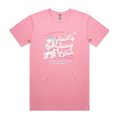 Pink Pony Trans Tee by Lonely Kids Club. All clothing from our T-shirts to our shorts and hoodies are ethically made, and printed packed and shipped from Sydney.