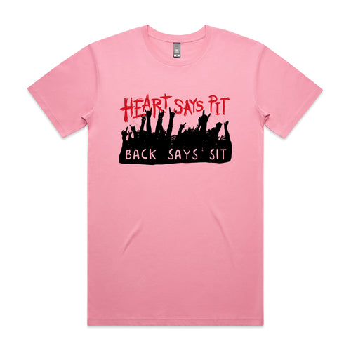 Heart Says Pit Tee by Lonely Kids Club. All clothing from our T-shirts to our shorts and hoodies are ethically made, and printed packed and shipped from Sydney.