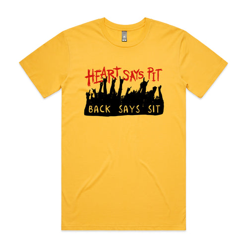 Heart Says Pit Tee by Lonely Kids Club. All clothing from our T-shirts to our shorts and hoodies are ethically made, and printed packed and shipped from Sydney.