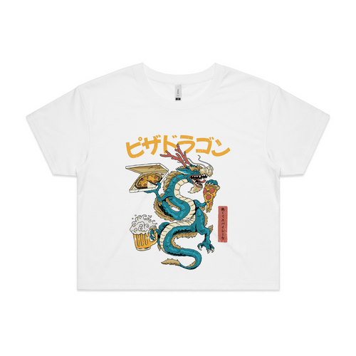 Pizza Dragon Tee by Lonely Kids Club. All clothing from our T-shirts to our shorts and hoodies are ethically made, and printed packed and shipped from Sydney.