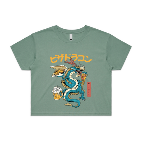 Pizza Dragon Tee by Lonely Kids Club. All clothing from our T-shirts to our shorts and hoodies are ethically made, and printed packed and shipped from Sydney.