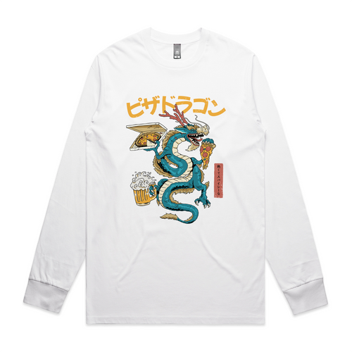 Pizza Dragon Tee by Lonely Kids Club. All clothing from our T-shirts to our shorts and hoodies are ethically made, and printed packed and shipped from Sydney.