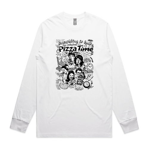 Pizza Time Tee by Lonely Kids Club. All clothing from our T-shirts to our shorts and hoodies are ethically made, and printed packed and shipped from Sydney.