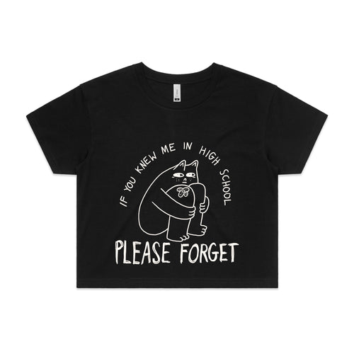 Please Forget Tee by Lonely Kids Club. All clothing from our T-shirts to our shorts and hoodies are ethically made, and printed packed and shipped from Sydney.