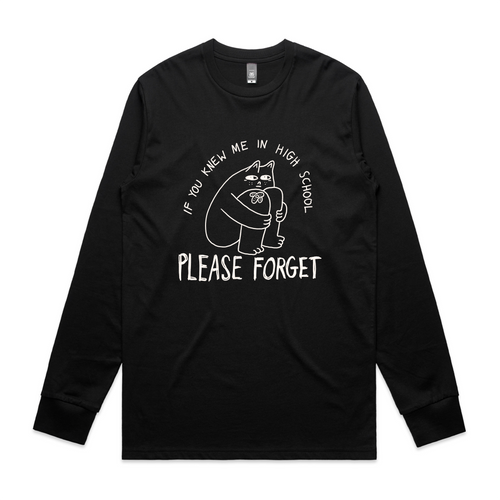 Please Forget Tee by Lonely Kids Club. All clothing from our T-shirts to our shorts and hoodies are ethically made, and printed packed and shipped from Sydney.