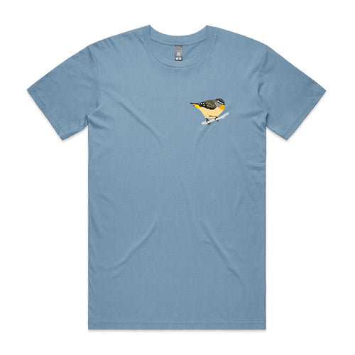 Pocket Pardalote Tee by Lonely Kids Club. All clothing from our T-shirts to our shorts and hoodies are ethically made, and printed packed and shipped from Sydney.