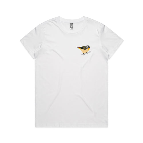 Pocket Pardalote Tee by Lonely Kids Club. All clothing from our T-shirts to our shorts and hoodies are ethically made, and printed packed and shipped from Sydney.
