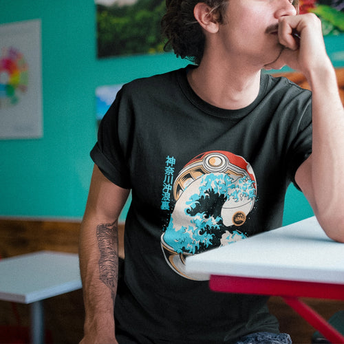 Poke Wave Tee by Lonely Kids Club. All clothing from our T-shirts to our shorts and hoodies are ethically made, and printed packed and shipped from Sydney.