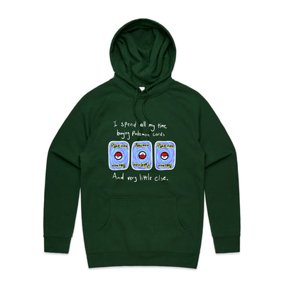 Trading Cards Hoodie by Lonely Kids Club. All clothing from our T-shirts to our shorts and hoodies are ethically made, and printed packed and shipped from Sydney.