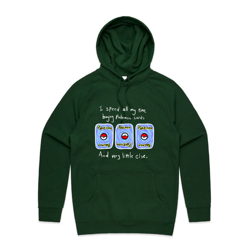 Trading Cards Hoodie by Lonely Kids Club. All clothing from our T-shirts to our shorts and hoodies are ethically made, and printed packed and shipped from Sydney.