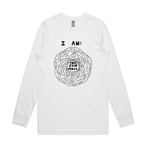 Polyjamorous Tee by Lonely Kids Club. All clothing from our T-shirts to our shorts and hoodies are ethically made, and printed packed and shipped from Sydney.