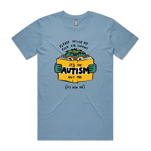 Poor Eye Contact Tee by Lonely Kids Club. All clothing from our T-shirts to our shorts and hoodies are ethically made, and printed packed and shipped from Sydney.