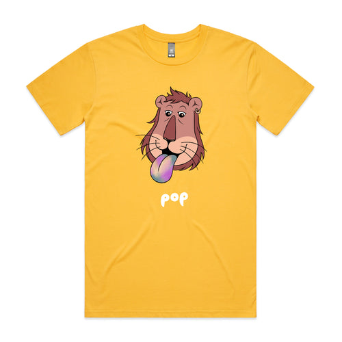Pop Lion Tee by Lonely Kids Club. All clothing from our T-shirts to our shorts and hoodies are ethically made, and printed packed and shipped from Sydney.