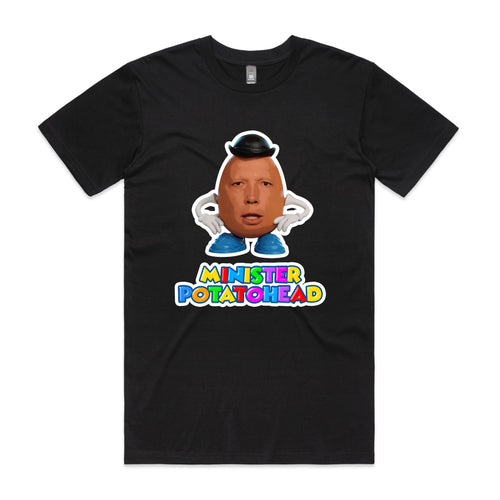 Minister Potatohead Tee by Lonely Kids Club. All clothing from our T-shirts to our shorts and hoodies are ethically made, and printed packed and shipped from Sydney.