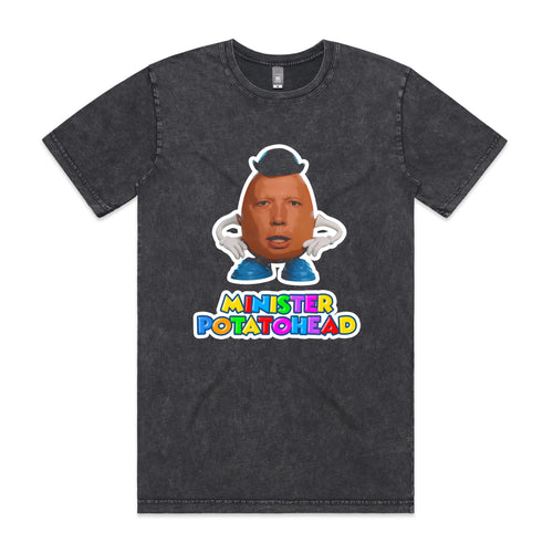 Minister Potatohead Tee by Lonely Kids Club. All clothing from our T-shirts to our shorts and hoodies are ethically made, and printed packed and shipped from Sydney.