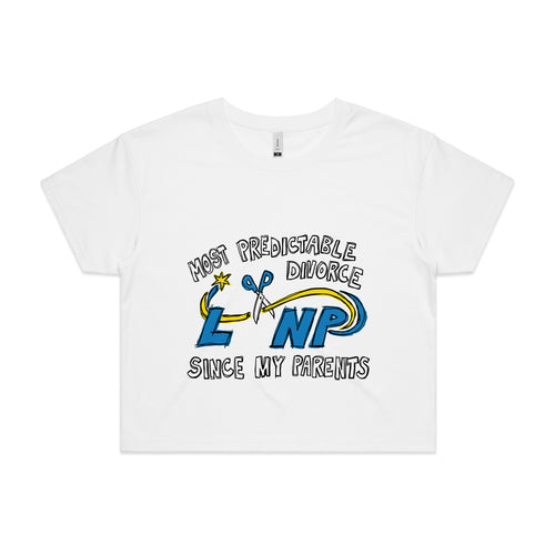 Predictable Divorce Tee by Lonely Kids Club. All clothing from our T-shirts to our shorts and hoodies are ethically made, and printed packed and shipped from Sydney.