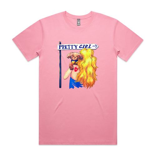 Pretty Girl Avenue Tee by Lonely Kids Club. All clothing from our T-shirts to our shorts and hoodies are ethically made, and printed packed and shipped from Sydney.
