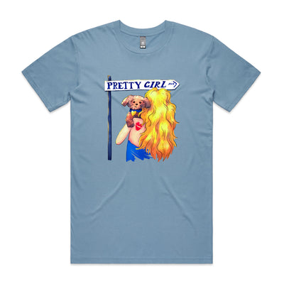 Pretty Girl Avenue Tee by Lonely Kids Club. All clothing from our T-shirts to our shorts and hoodies are ethically made, and printed packed and shipped from Sydney.
