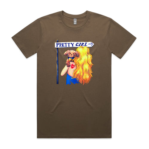 Pretty Girl Avenue Tee by Lonely Kids Club. All clothing from our T-shirts to our shorts and hoodies are ethically made, and printed packed and shipped from Sydney.