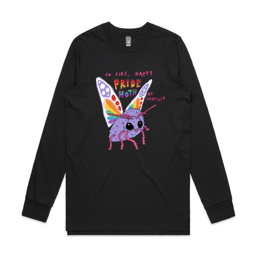 Pride Moth Tee by Lonely Kids Club. All clothing from our T-shirts to our shorts and hoodies are ethically made, and printed packed and shipped from Sydney.