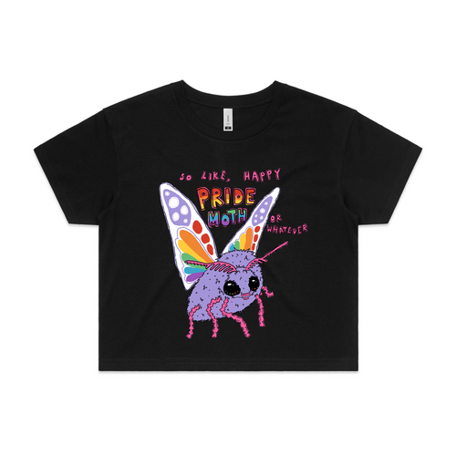 Pride Moth Tee by Lonely Kids Club. All clothing from our T-shirts to our shorts and hoodies are ethically made, and printed packed and shipped from Sydney.