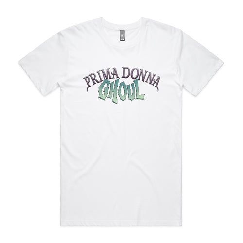 Prima Donna Ghoul Tee by Lonely Kids Club. All clothing from our T-shirts to our shorts and hoodies are ethically made, and printed packed and shipped from Sydney.