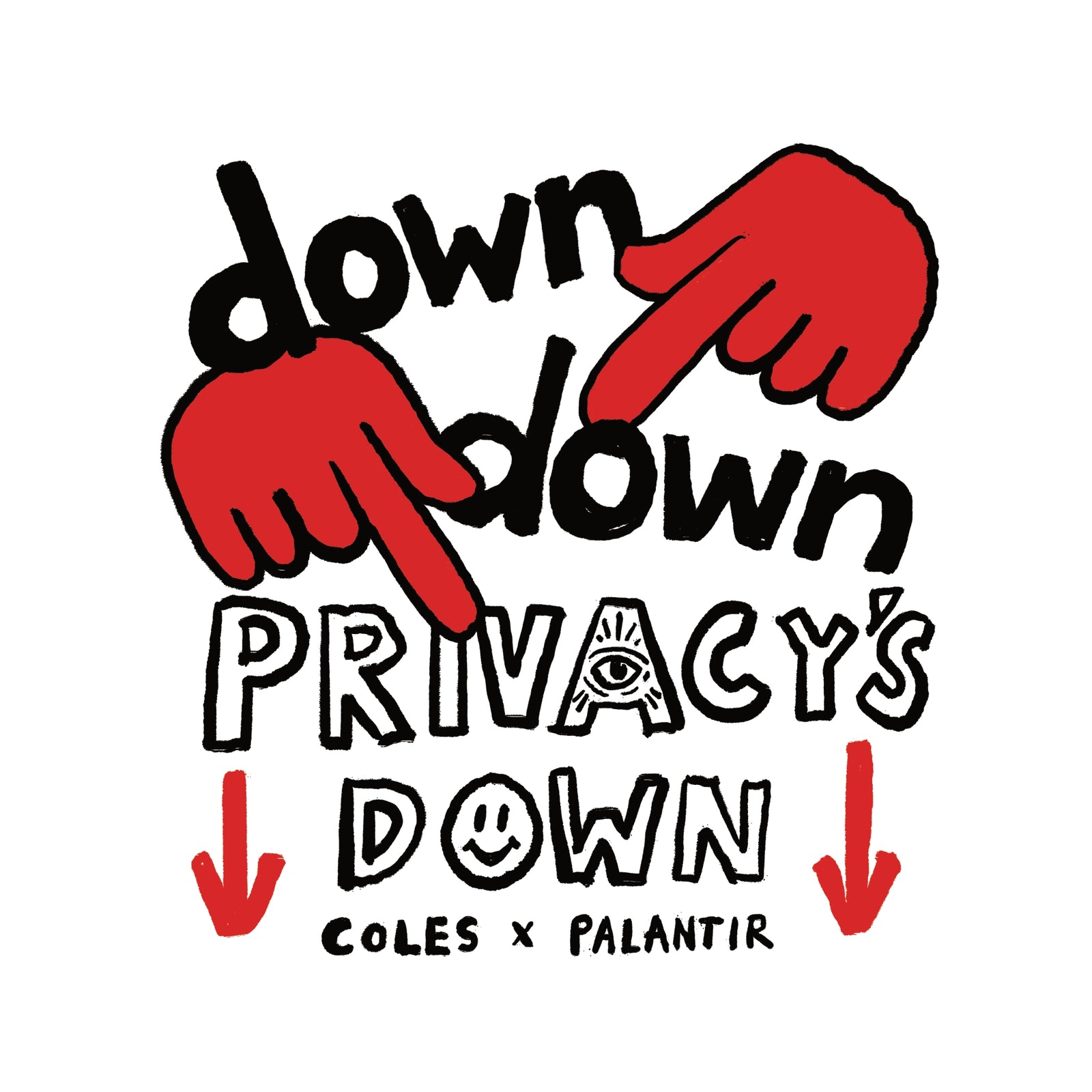 Privacy's Down t-shirt by Lonely Kids Club