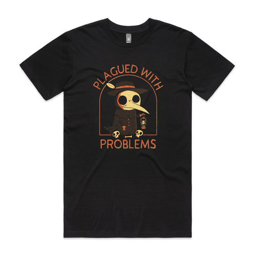 Plagued With Problems Tee by Lonely Kids Club. All clothing from our T-shirts to our shorts and hoodies are ethically made, and printed packed and shipped from Sydney.