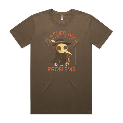 Plagued With Problems Tee by Lonely Kids Club. All clothing from our T-shirts to our shorts and hoodies are ethically made, and printed packed and shipped from Sydney.