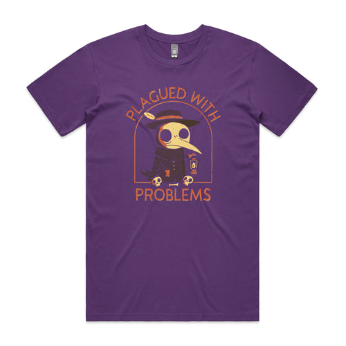 Plagued With Problems Tee by Lonely Kids Club. All clothing from our T-shirts to our shorts and hoodies are ethically made, and printed packed and shipped from Sydney.