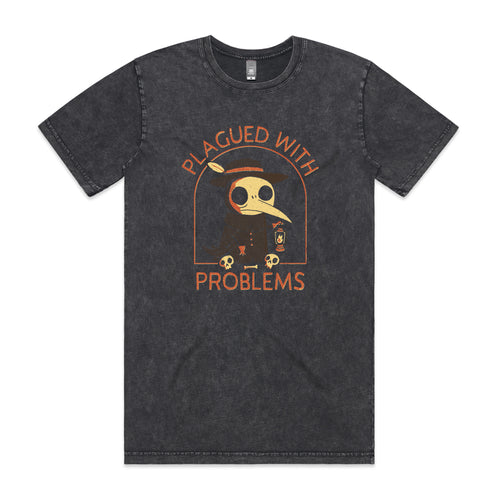 Plagued With Problems Tee by Lonely Kids Club. All clothing from our T-shirts to our shorts and hoodies are ethically made, and printed packed and shipped from Sydney.