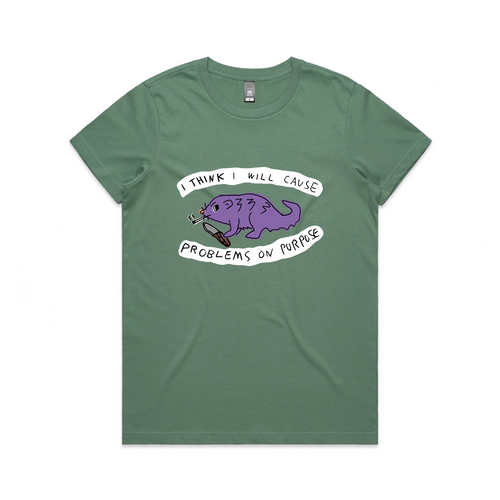 Problems On Purpose Tee by Lonely Kids Club. All clothing from our T-shirts to our shorts and hoodies are ethically made, and printed packed and shipped from Sydney.