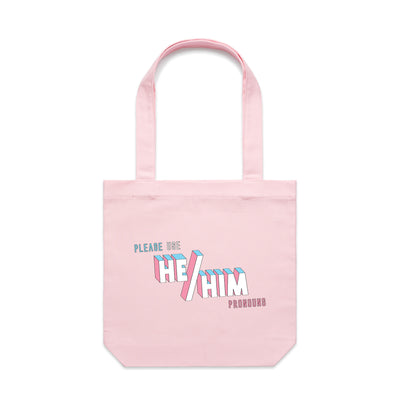 Pronouns Tote by Lonely Kids Club. All clothing from our T-shirts to our shorts and hoodies are ethically made, and printed packed and shipped from Sydney.
