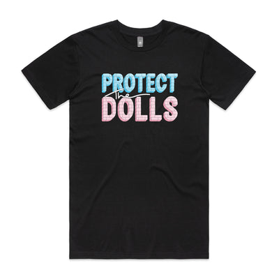 Protect The Dolls Tee by Lonely Kids Club. All clothing from our T-shirts to our shorts and hoodies are ethically made, and printed packed and shipped from Sydney.