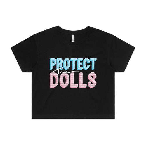 Protect The Dolls Tee by Lonely Kids Club. All clothing from our T-shirts to our shorts and hoodies are ethically made, and printed packed and shipped from Sydney.
