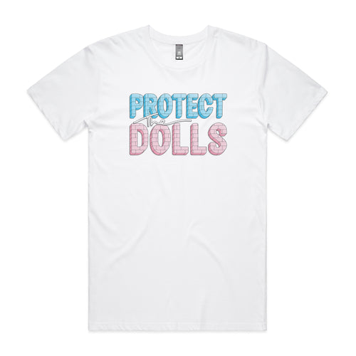 Protect The Dolls Tee by Lonely Kids Club. All clothing from our T-shirts to our shorts and hoodies are ethically made, and printed packed and shipped from Sydney.