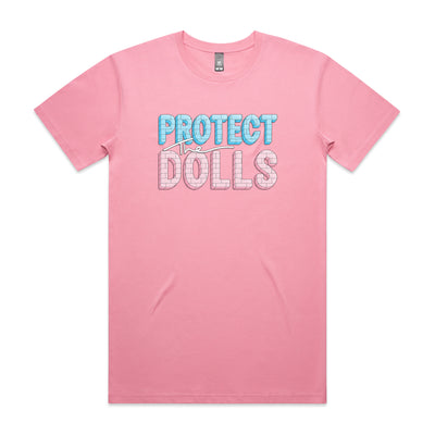Protect The Dolls Tee by Lonely Kids Club. All clothing from our T-shirts to our shorts and hoodies are ethically made, and printed packed and shipped from Sydney.