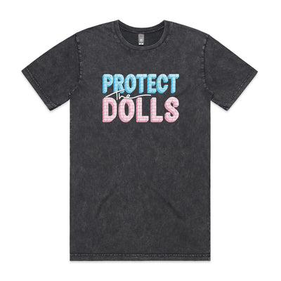 Protect The Dolls Tee by Lonely Kids Club. All clothing from our T-shirts to our shorts and hoodies are ethically made, and printed packed and shipped from Sydney.