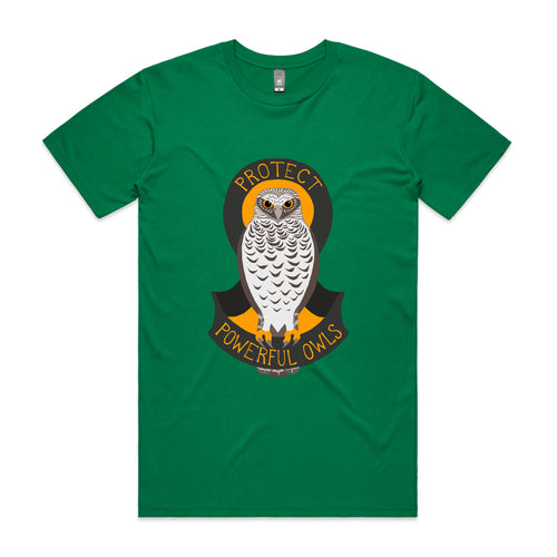 Protect Powerful Owls Tee by Lonely Kids Club. All clothing from our T-shirts to our shorts and hoodies are ethically made, and printed packed and shipped from Sydney.
